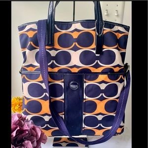 Coach Signature Linear Foldable Tote